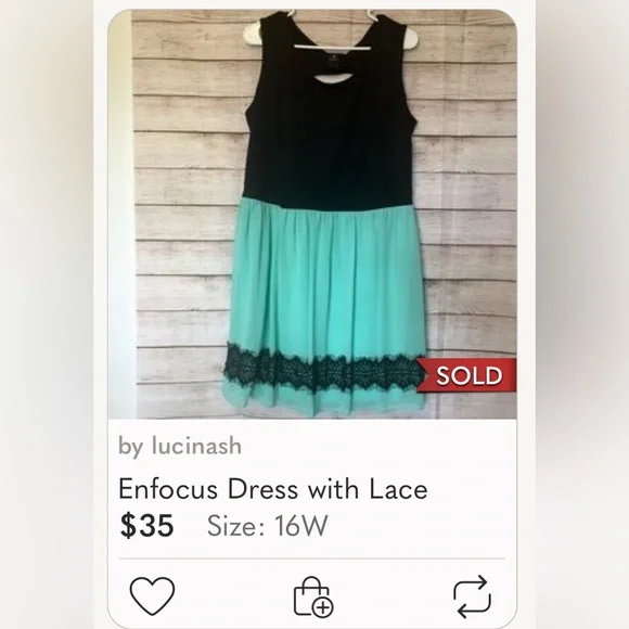 🌞 Enfocus Studios vintage pinup sleeveless lace midi dress women plus size 14 - Picture 11 of 13